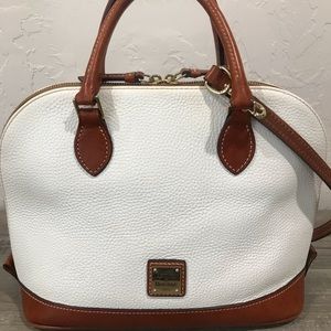 Dooney & Bourke White Zip Top Satchel